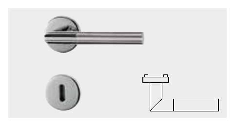 Dorëzë Polished Chrome rozetë e rrumbullakët